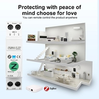 Tasmota Zigbee 3.0 63A Smart Switch ESP32 Pengukur Energi Aplikasi Kontrol Suara Perlindungan dari Tegangan Berlebih Pemutus Sirkuit Miniatur