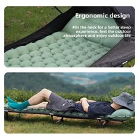 Matelas gonflable léger d'extérieur, imperméable, portable, avec pompe à pied, matelas pneumatique connectable, nylon 40D TPU 5cm