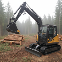 Livraison gratuite JIAHE 6,5 tonnes, mini-excavatrice sur chenilles, excavatrice hydraulique, moteur EPA, petite machinerie de construction, excavatrice compacte