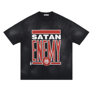 Venta caliente de alta calidad personalizado para hombre 100% algodón logotipo personalizado impresión de gran tamaño camiseta en blanco - Product Image 5