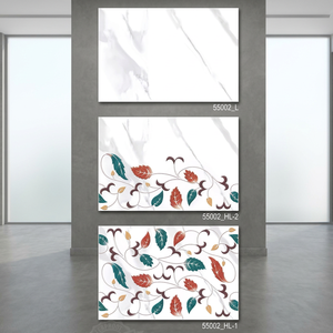 Azulejos de Pared de Cerámica con Estampado de Flores Blancas para Interiores, 300x450mm, 12x18, Acabado Brillante Digital, Azulejos para Piso de Exterior con Acabado Pulido 30x45 - Product Image 1