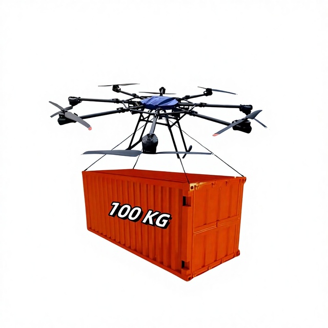 Customized OEM UUUFLY Electric Carbon Fiber Composite 100kg Payload Eight-Axis Rescue Transport Drone 20km Range 3000m Max