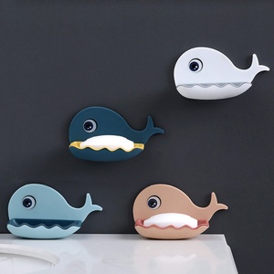 Whale Shaped Non Perforated Soap Rack Bathroom Drain Soap Box Bathroom Soap Wall Mounted <b>Storage</b> Rack - Product Image 2