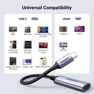 <span class=keywords><strong>Adaptador</strong></span> UGREEN 70444 USB C 3.1 <span class=keywords><strong>a</strong></span> <span class=keywords><strong>HDMI</strong></span> 2.0 4K 60Hz Compatible con Thunderbolt 3 para MacBook, iPad Pro, <span class=keywords><strong>Samsung</strong></span>, Surface Pro - Product Image 2