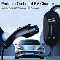 Nouveau chargeur EV portable 3,5 kW 16 A, niveau 2 EVSE, affichage numérique, TYPE1 TYPE2 pour prise antivol, station de recharge de voiture électrique