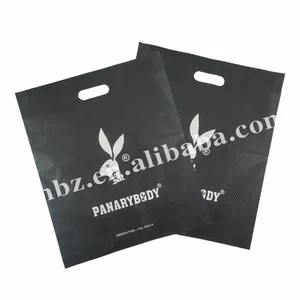 Cina all'ingrosso della fabbrica a buon mercato logo personalizzato stampa ldpe sacchetto di plastica con die cut handle