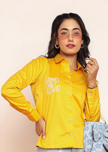 Chemise brodée à col structuré pour femme – Haut décontracté tendance et confortable pour l'été – Blouse élégante pour le bureau - Product Image 3