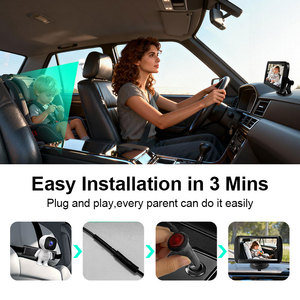 HD Night Vision Adjustable Brightness Baby for Backseat 4.3 Inch Monitor Rear-Facing Kids Infants YB-403CA-SR Baby Ca - Product Image 6