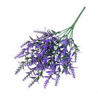 Fleurs artificielles en plastique en gros, tiges de lavande de blé à 7 branches, pour la décoration florale DIY de la maison, du porche, de la ferme, du vase et de la table