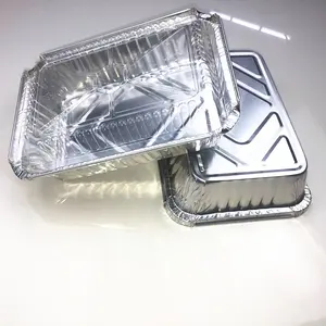 SGS 5*8" 220*157*54mm Aluminum Foil Container Fast Food Takeout Aluminum Food Packaging Container Foil Tray Aluminum Tray