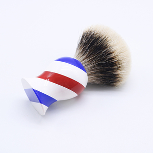 Badge professionnel 100%, brosse pour le <span class=keywords><strong>rasage</strong></span>, toilettage pour hommes, pointe argentée - Product Image 4
