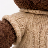 En gros, Grand ours en peluche mignon avec vêtements, coussin Teddy, cadeau d'anniversaire unisexe, en polyester doux, jouet animal en peluche