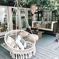 Fauteuil suspendu relaxant pour chambres à coucher, chaise en corde d'intérieur, balançoire bohème pour adolescents et adultes, chaise suspendue au plafond