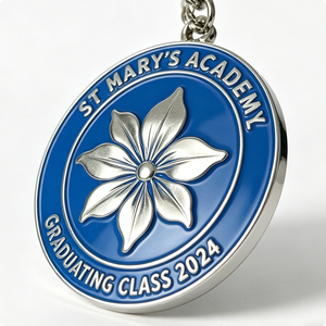 Medalla de Graduación Personalizada de Aleación de Zinc - Diseño de Ángel y Amor, Recuerdo Escolar con Impresión y Corte para la Clase de Graduación - Product Image 6