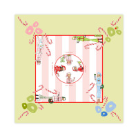 Alas Meja Mahjong Amerika Premium Mewah Warna Pink Natal Motif Nutcracker 1pc MOQ untuk Pesta Rumah Kasino Perjudian Poker