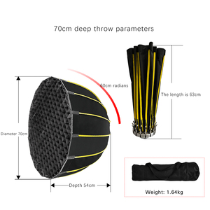 27.5 inch/70cm nhanh chóng thiết lập sâu mềm hộp với tổ ong lưới và Bowens núi Softbox cho studio ánh trăng LED ánh sáng - Product Image 4