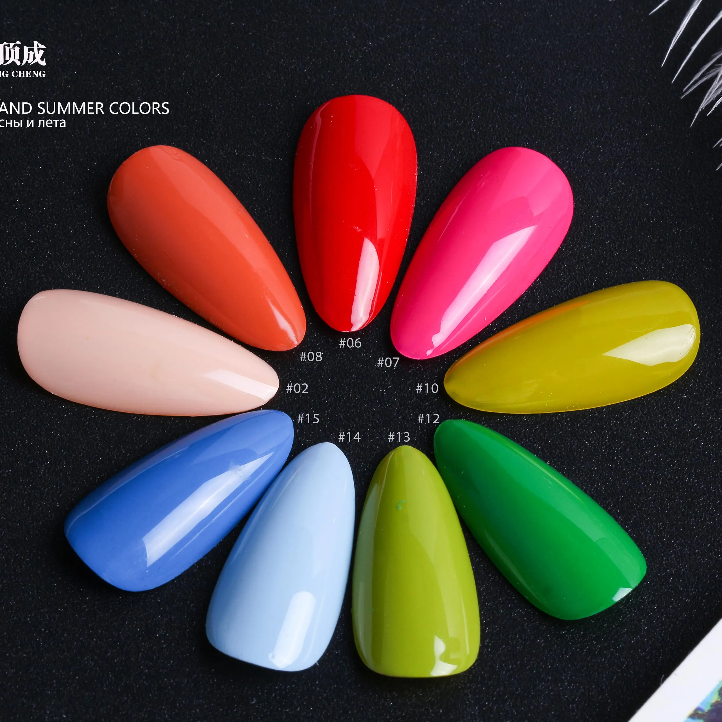 Yidingcheng nhà sản xuất mùa xuân mùa hè màu sắc Gel Sơn Móng Tay Gel Sơn móng tay OEM ODM logo của bạn ngâm tắt