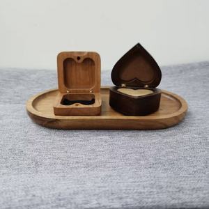 Bandeja Ovalada de Madera de Acacia Ecológica Pulida Clásica con Logotipo Personalizado al por Mayor para Café y Té para Hoteles de Lujo - Product Image 4