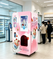 Distributeur automatique de crème glacée molle 2026 LE1010A, entièrement automatique, 24h/24, sans personnel, écran tactile, kiosque de vente de crème glacée en libre-service