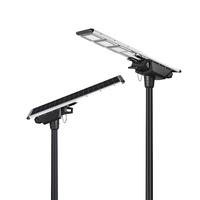 Lampe solaire de rue tout-en-un IK10 avec capteur PIR 100 watts, IP66, batterie LiFePO4, contrôleur MPPT, étanche, pour extérieur