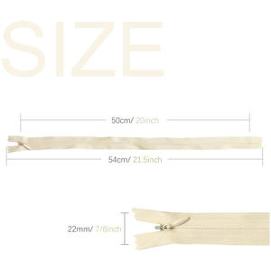 Fermeture éclair invisible en nylon haute résistance de grande taille avec verrouillage automatique, fermeture éclair invisible en nylon de haute qualité avec extrémité ouverte, longueur personnalisée - Product Image 6