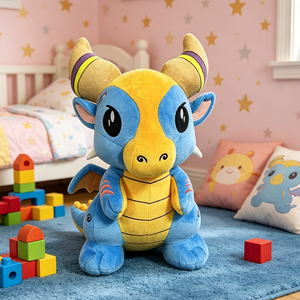 Fabricante de Peluches Personalizados, Dragón de Peluche OEM, Animal de Peluche Bordado Personalizado para Aliviar el Estrés, Regalo de Primera Comunión para Niños - Product Image 4