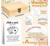 Ensemble de 57 cartes de jeu personnalisées pour livre d'or de mariage avec boîte en bois – Alternative classique au livre d'or de mariage blanc
