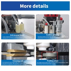 Máquina automática para recortar cantos curvos de MDF y PVC para puertas de <span class=keywords><strong>muebles</strong></span>, encoladora automática de cantos para madera contrachapada - Product Image 3