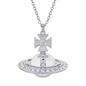 Nuevo Collar con Colgante de Planeta OVNI Azul Glaciar Grande y Mediano, Unisex, de Lujo Ligero, con Orbe de Saturno 3D, Cadena Figaro, Joyería Elegante y Moderna - Product Image 5