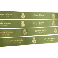 Pita Grosgrain Kustom Emas Perak Hot Stamping Foil Biodegradable untuk Ulang Tahun Natal