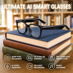 Lunettes intelligentes 4K avec caméra, lunettes de soleil vidéo intelligentes avec enregistrement vocal, transfert Wi-Fi, lunettes IA ChatGPT, vente en gros d'usine - Product Image 1