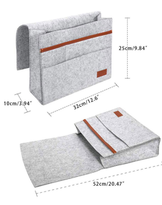 Sac de rangement pliable rectangulaire en feutre avec porte-cartes magnétique, <span class=keywords><strong>pochette</strong></span> légère pour organisateur domestique, rangement suspendu pour table de chevet et armoire - Product Image 6