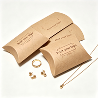 Boîte à bijoux en papier kraft écologique avec logo personnalisé OEM, boîte à bijoux pour mariage, petit coffret cadeau