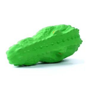 Neuankömmling Krokodil Sicherheit und Gesundheit Gummis pielzeug Interessante Quietschende Zähne Reinigung Hund Kau spielzeug