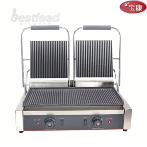 Gril électrique double contact en acier inoxydable OULI BL-813 pour steaks, plaques <span class=keywords><strong>de</strong></span> cuisson, machine à frire, gril à sandwichs entièrement strié - Product Image 4