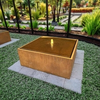 Nouvelle tendance Cascade de mur d'étang en acier Corten oriental pour jardin Idées de caractéristiques d'eau de haute qualité Fontaine d'eau extérieure