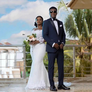 Mermaid Wedding Dress White Off The Shoulder Sweetheart Neckline With Train For African Bride Reception And Departure - Product Image 4