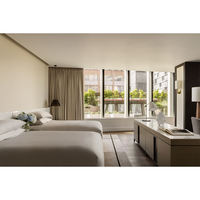 Suite de chambre à coucher moderne en panneaux de bois mélaminé, design portable pour auberge de jeunesse, villa, chambre d'hôtes, hôtel, appartement