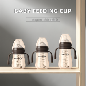 OEM Factory Wholesale 240ml BPA-Free Nursing <b>Pad</b> with Handle and Straw Food Grade PP + <b>Silicone</b> Washable for Baby Feeding - Product Image 6