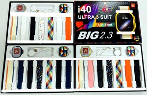 New I40 Siêu 3 Thông Minh Đồng Hồ Với 2.0 Inch Màn Hình Lớn 9 1 Các Tính NĂNG 7 Dây Đeo Silica Gel Trường Hợp Không Dây Sạc Cuộc Gọi Tai Nghe - Product Image 2