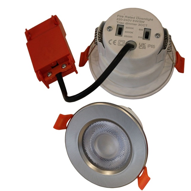 IP65 8W/6W LED Fire Rated Downlight  Recessed Ceiling Spotlights Kitchen Home Office  Steel Dimmable  LED Fire Rated Downlights