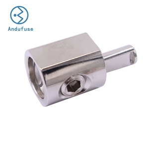 1/0 đo để 4 đo dây giảm tốc 2 cái âm thanh xe hơi điện/mặt đất amp đầu vào giảm tốc Bộ chuyển đổi đồng thau với mạ niken - Product Image 2