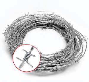 Fil de fer <span class=keywords><strong>barbelé</strong></span> galvanisé à chaud, corde, clôture en treillis métallique robuste, anti-escalade, sécurité, utilisation agricole - Product Image 2