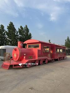 Kiosque alimentaire en forme de <span class=keywords><strong>train</strong></span> à motif de <span class=keywords><strong>chien</strong></span> de dessin animé rouge, stand de concession vintage personnalisé en forme de <span class=keywords><strong>train</strong></span>, bar à collations mobile pour site touristique - Product Image 5