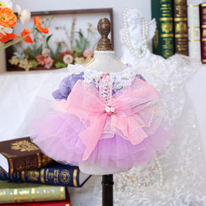 Fabricante ONESTEP, venta al por mayor, personalizado, gato, perro, vestido de novia de lujo, poliéster sólido clásico para ropa de mascotas - Product Image 4