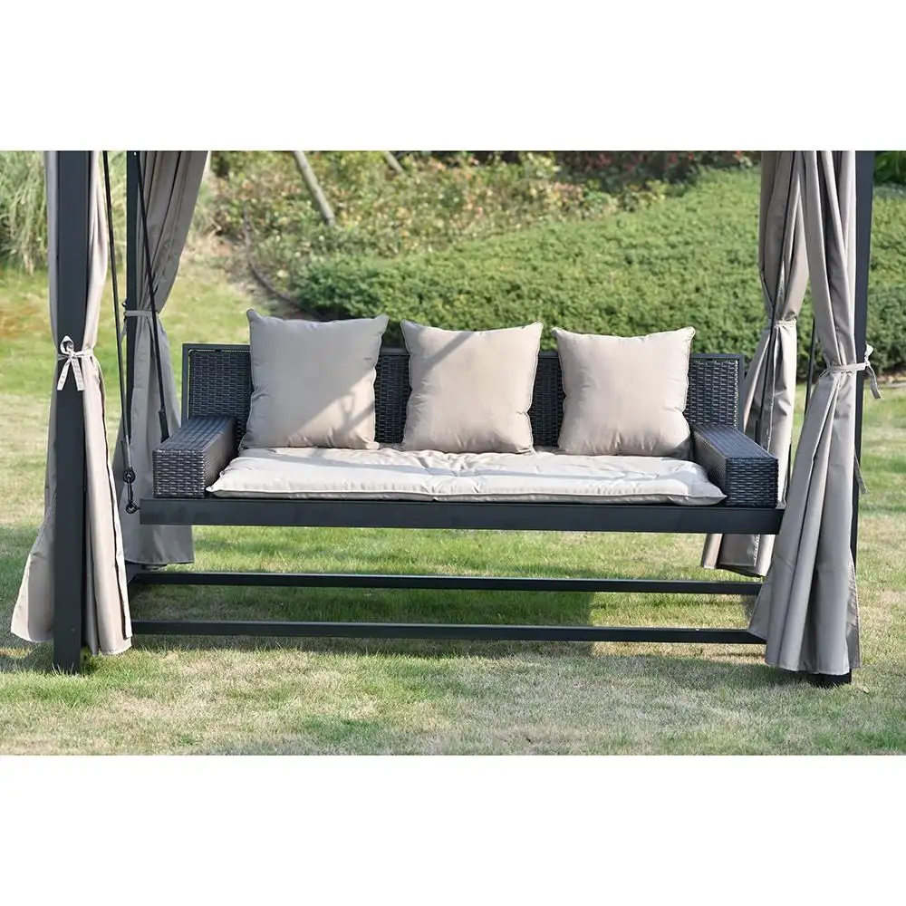 New Fashion verstellbare wetterfeste Shelter Hängematte Schaukel sofa Gartenmöbel Stahl garten 3-Sitzer Schaukel sofa