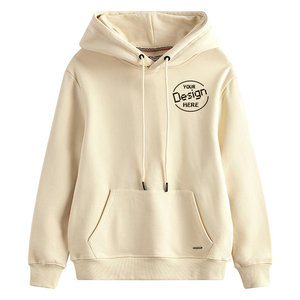 Sudadera con capucha de algodón y poliéster con logotipo personalizado 470GSM, Sudadera con capucha marrón Lisa estampada al por mayor para hombre - Product Image 5