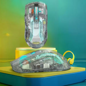 Souris de jeu RGB transparente tri-mode : 10000 DPI, 2.4G/BT/Filaire, 7 boutons, 400mAh, 80 millions de clics - pour PC, ordinateur portable, Mac, mobile - Product Image 6