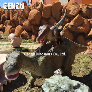 Dinosaure <span class=keywords><strong>de</strong></span> combat animatronique coloré 3D pour espaces publics Écoles pour garderie École maternelle Centre commercial Aéroport Métal - Product Image 4
