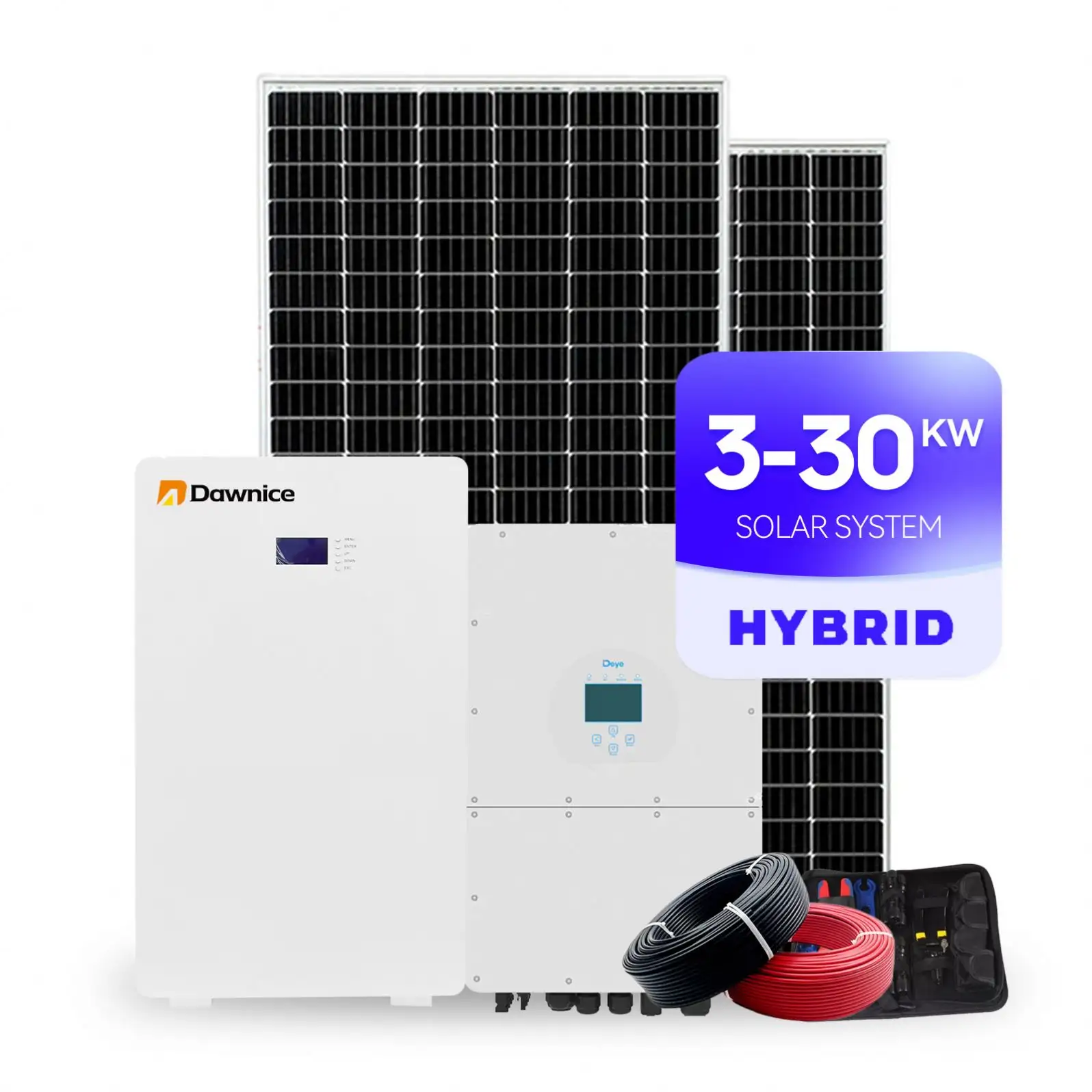 Dawnice generatore di energia solare 7000W Off Grid 7KW 8KW 9KW sistema di batteria solare casa